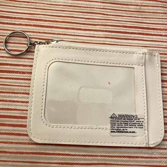 NEW SMALL ZIPPER WALLET KEYCHAIN CHECKERS N FLAMES - Picture 2 of 3